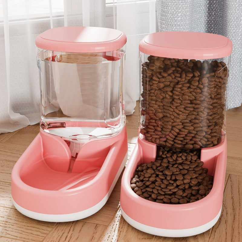 Cat Water Fountain & Automatic Pet Feeder
