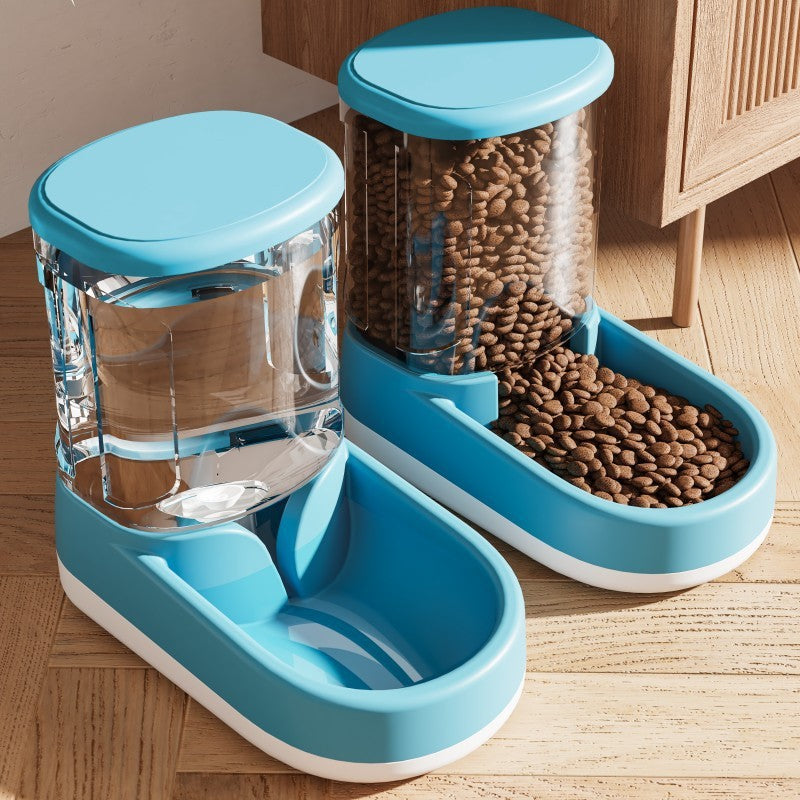 Cat Water Fountain & Automatic Pet Feeder