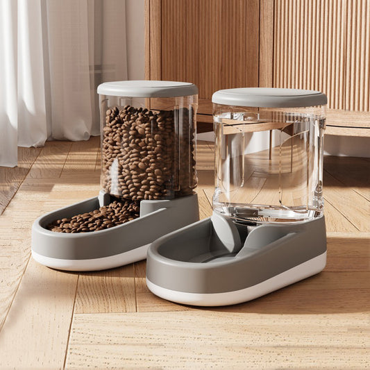 Cat Water Fountain & Automatic Pet Feeder