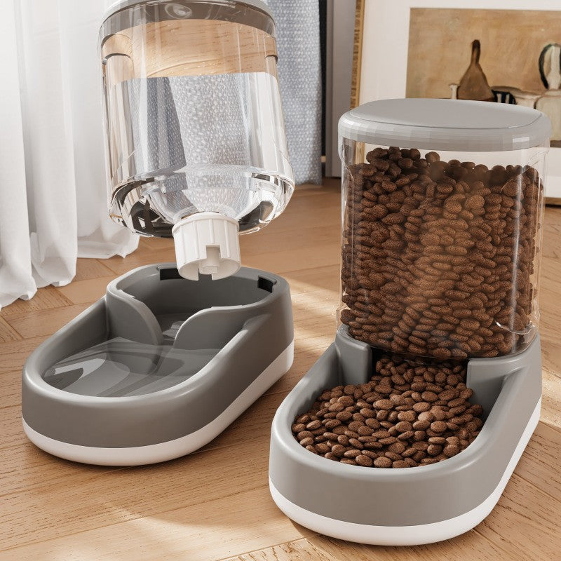 Cat Water Fountain & Automatic Pet Feeder